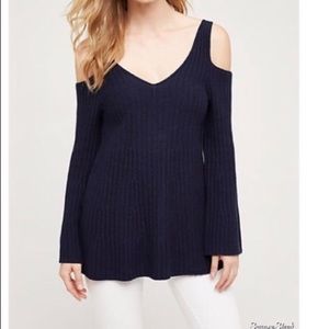 Anthropologie Cold Shoulder Sweater